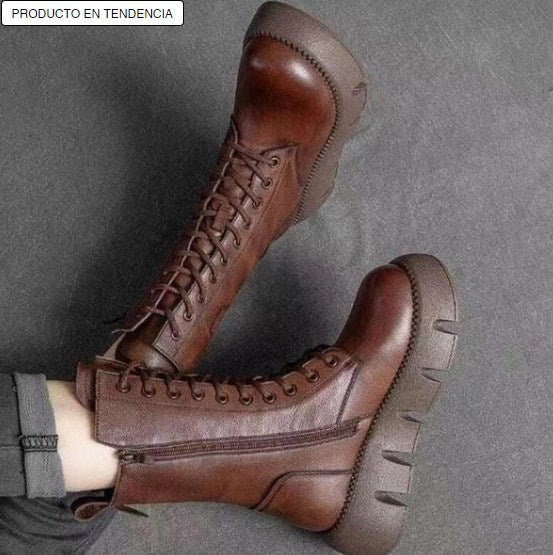 Botas Ortopédicas Cuero Impermeable Eclipse Vintage Armonía, Máximo Confort y Estilo Retro