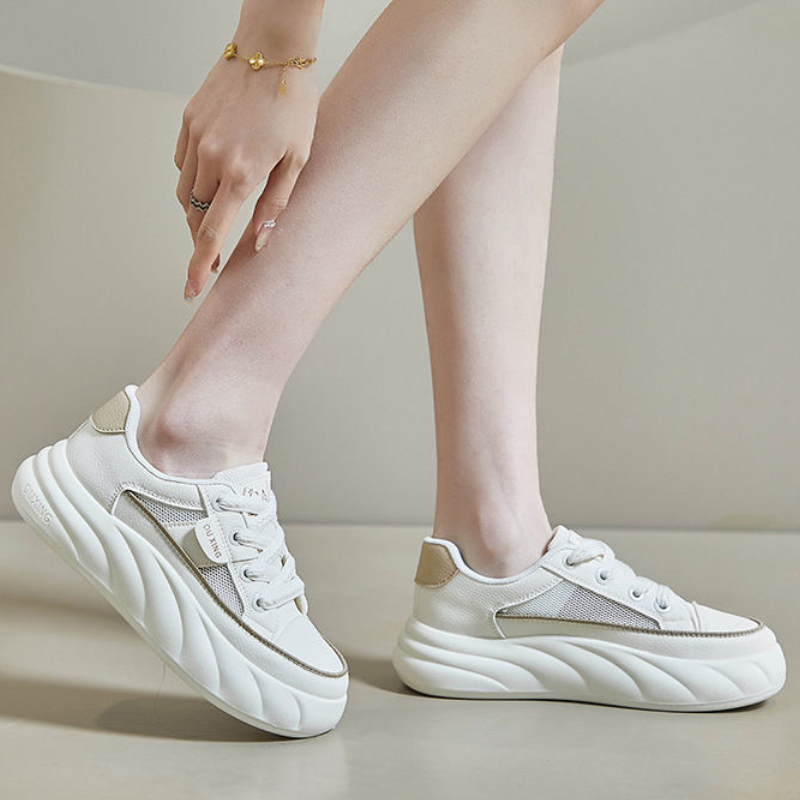 Zapatillas Casuales Suela Elevada Aura Camino Serenidad, Máximo Confort y Alivio Diario