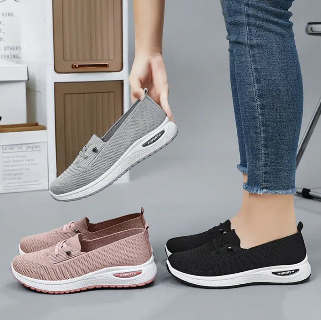 Zapatos Planos Tejido Transpirable Aura Horizonte Vitalidad, Alivio Inmediato y Postura Saludable