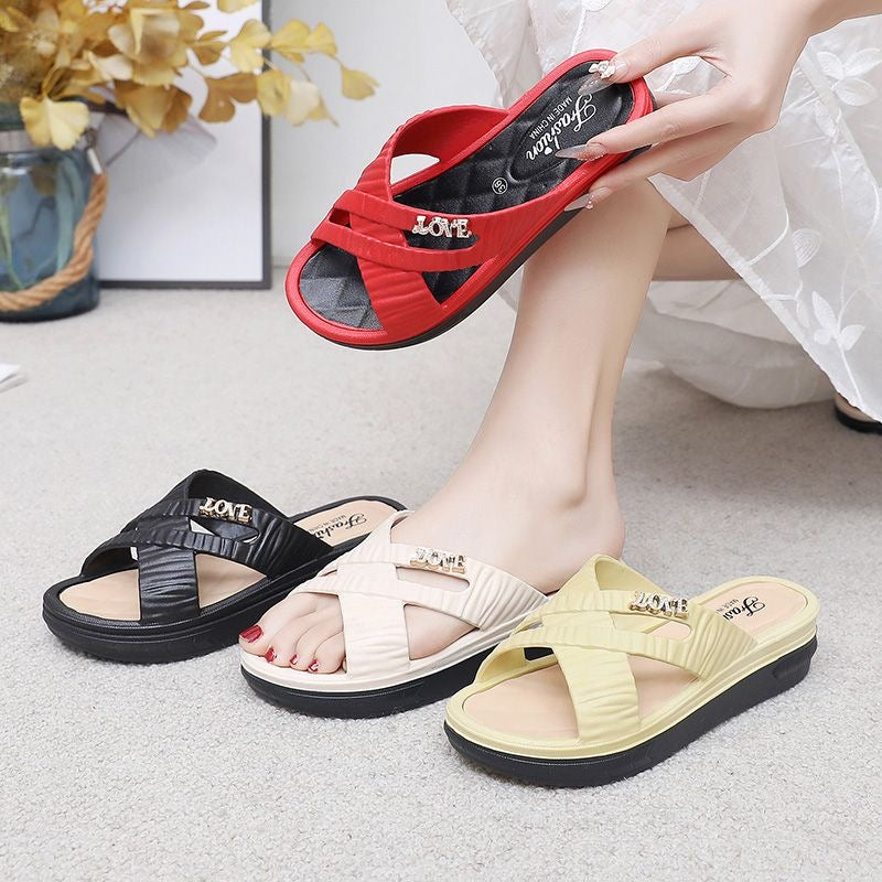 Sandalias de Tacón Medio Suela Amortiguada Serenidad Camino Jazz, Comodidad Todo el Día