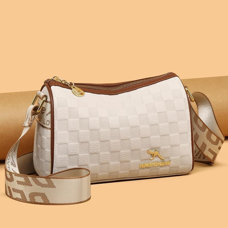 Bolso Bandolera Cuero Brillante Horizonte Prisma, Elegancia Versátil Para Cada Día