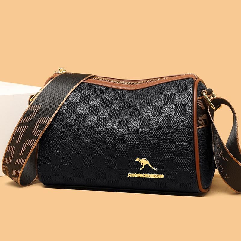 Bolso Bandolera Cuero Brillante Horizonte Prisma, Elegancia Versátil Para Cada Día