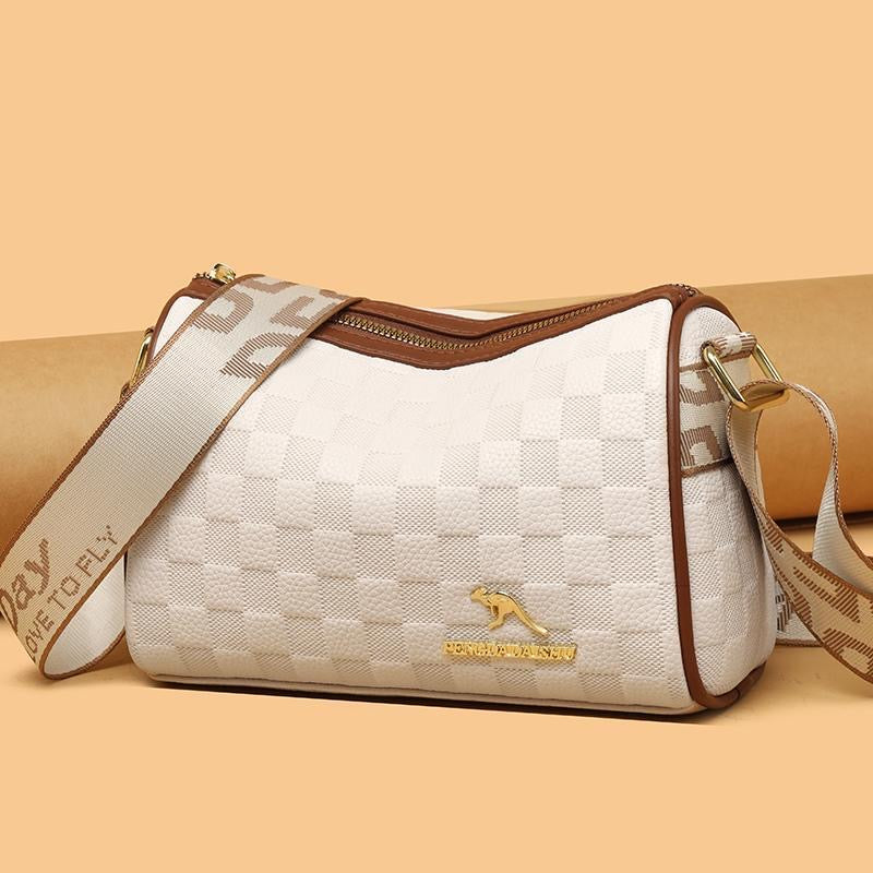 Bolso Bandolera Cuero Brillante Horizonte Prisma, Elegancia Versátil Para Cada Día