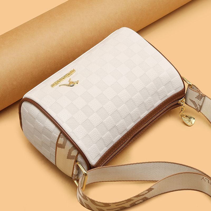 Bolso Bandolera Cuero Brillante Horizonte Prisma, Elegancia Versátil Para Cada Día