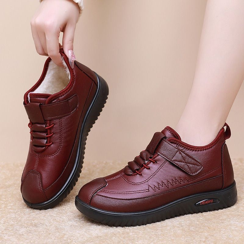 Zapatos de Invierno Terciopelo Antideslizante Cumbre Calma Horizonte, Calidez y Seguridad en Cada Paso