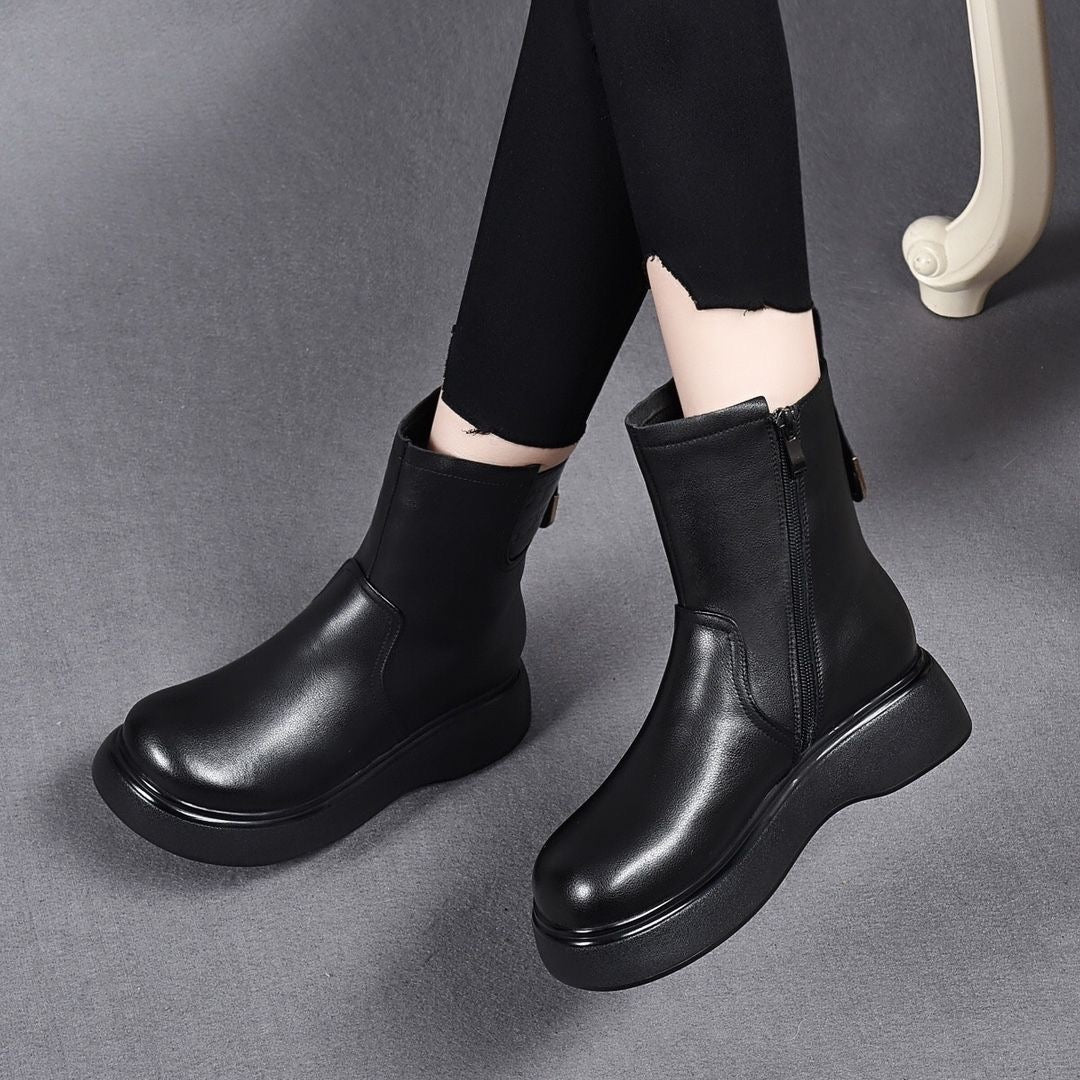 Botas Ortopédicas Cuero Suave Travesía Cumbre Armonía, Corrección Postural y Confort Permanente