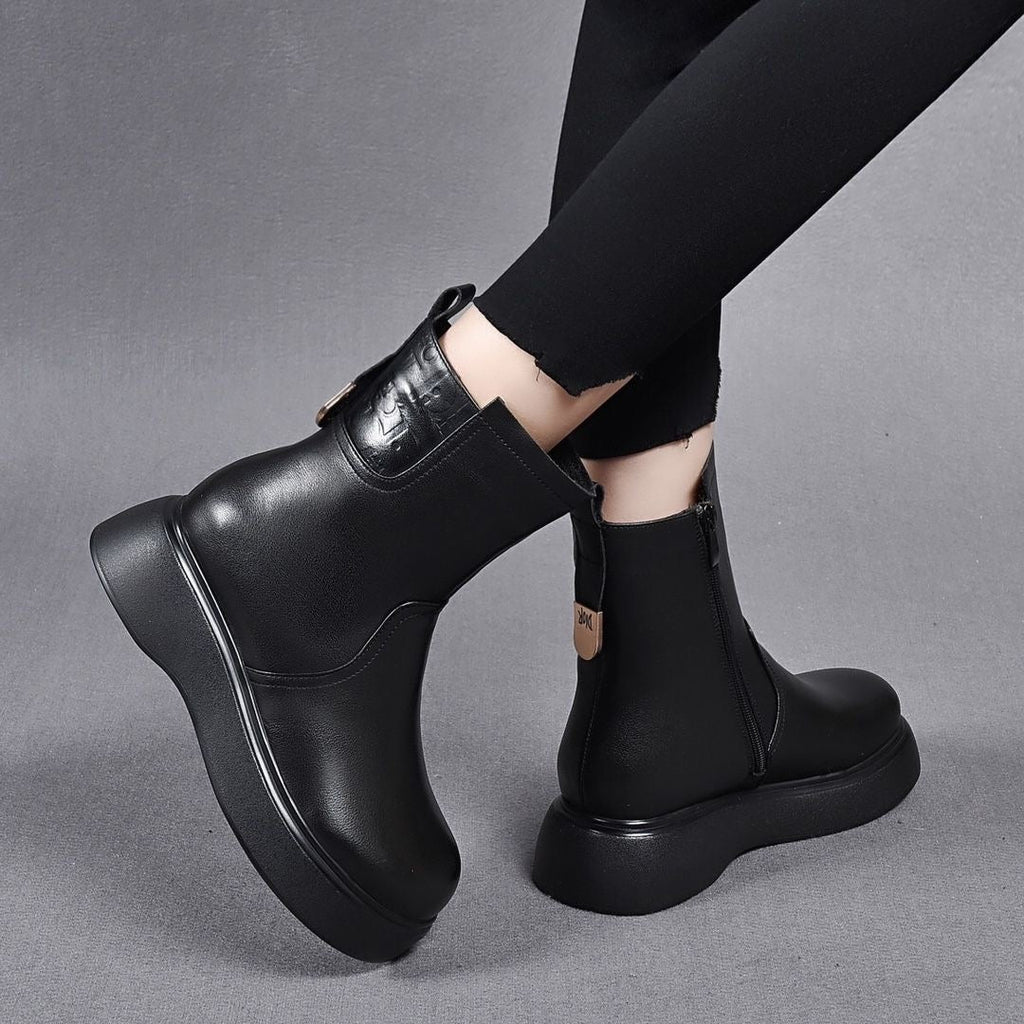 Botas Ortopédicas Cuero Suave Travesía Cumbre Armonía, Corrección Postural y Confort Permanente