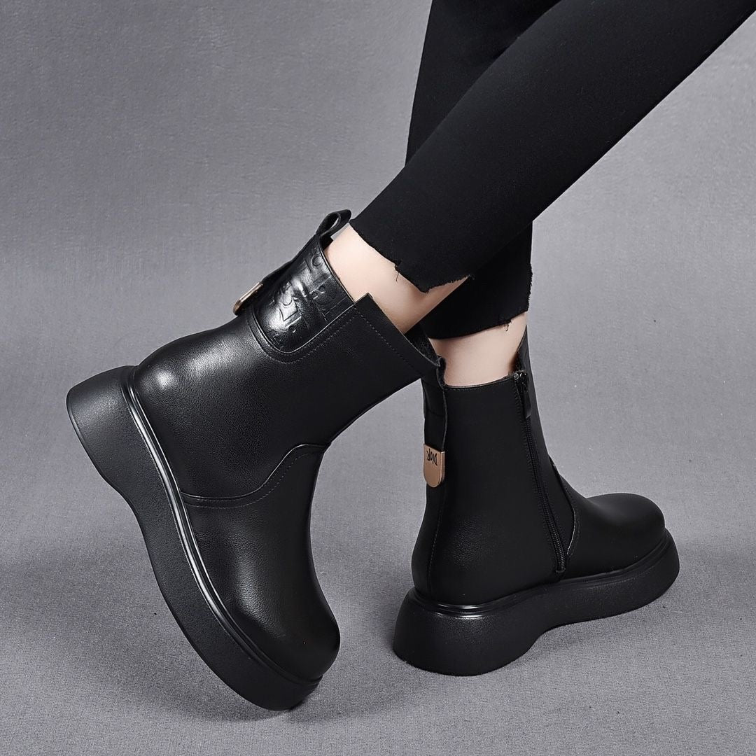 Botas Ortopédicas Cuero Suave Travesía Cumbre Armonía, Corrección Postural y Confort Permanente