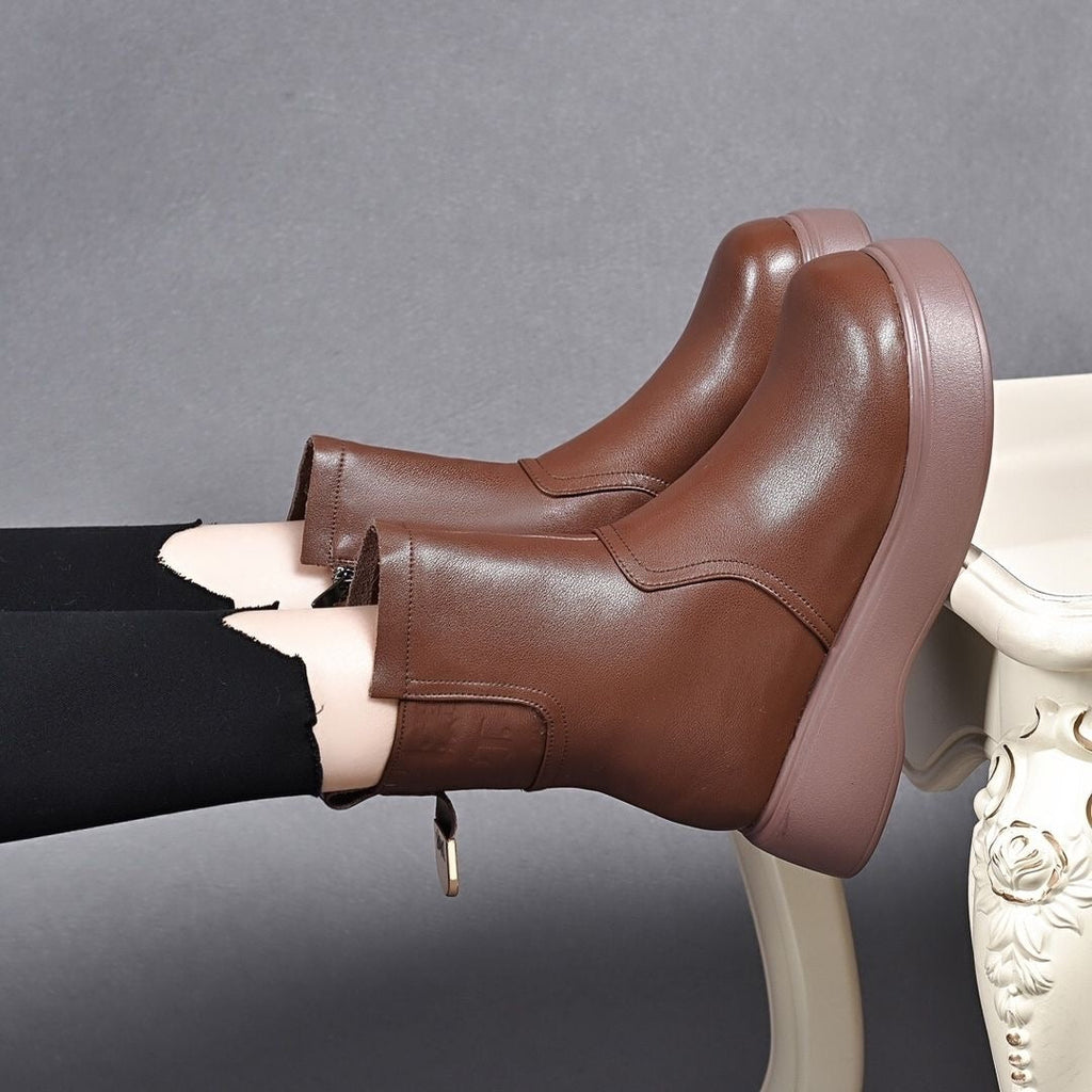 Botas Ortopédicas Cuero Suave Travesía Cumbre Armonía, Corrección Postural y Confort Permanente