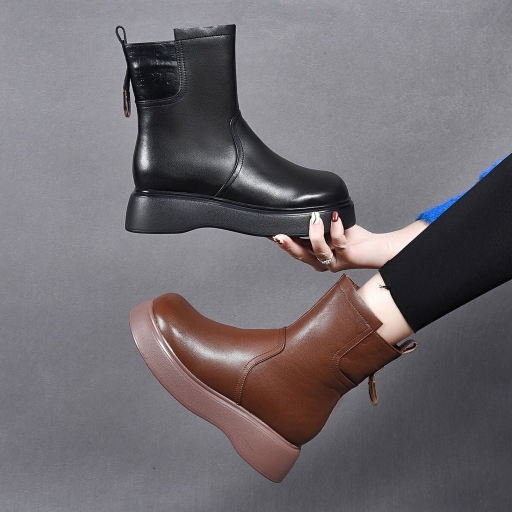 Botas Ortopédicas Cuero Suave Travesía Cumbre Armonía, Corrección Postural y Confort Permanente