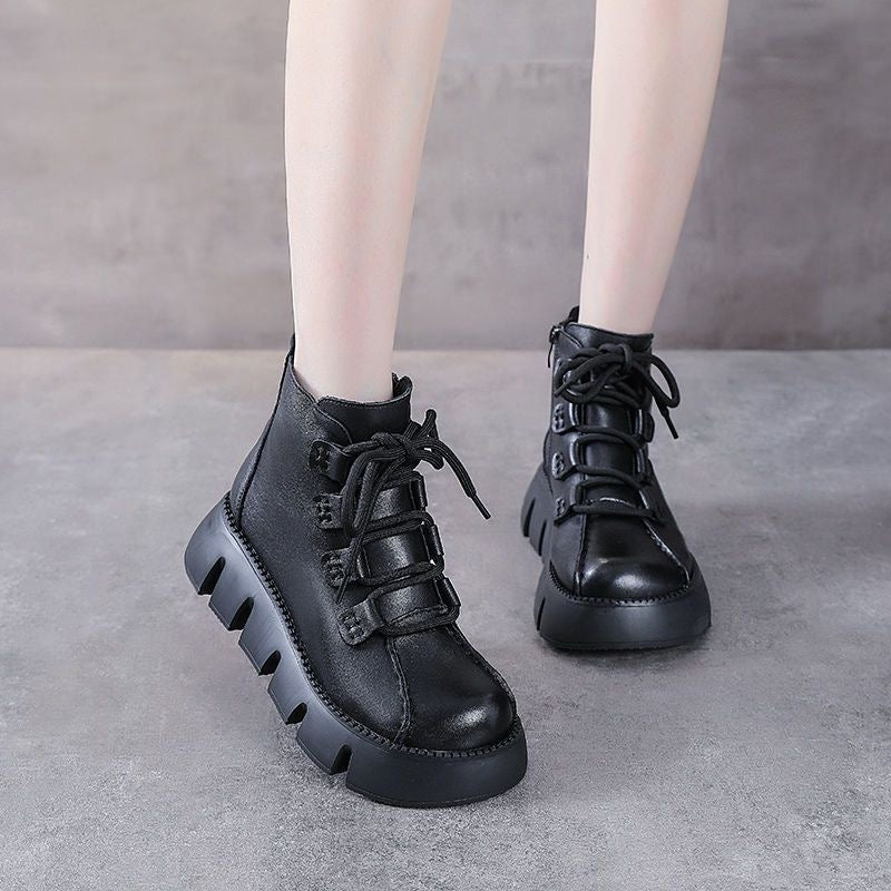 Botas de Nieve Cuero Premium Eclipse Boreal Serenidad, Calidez y Confort Todo el Día