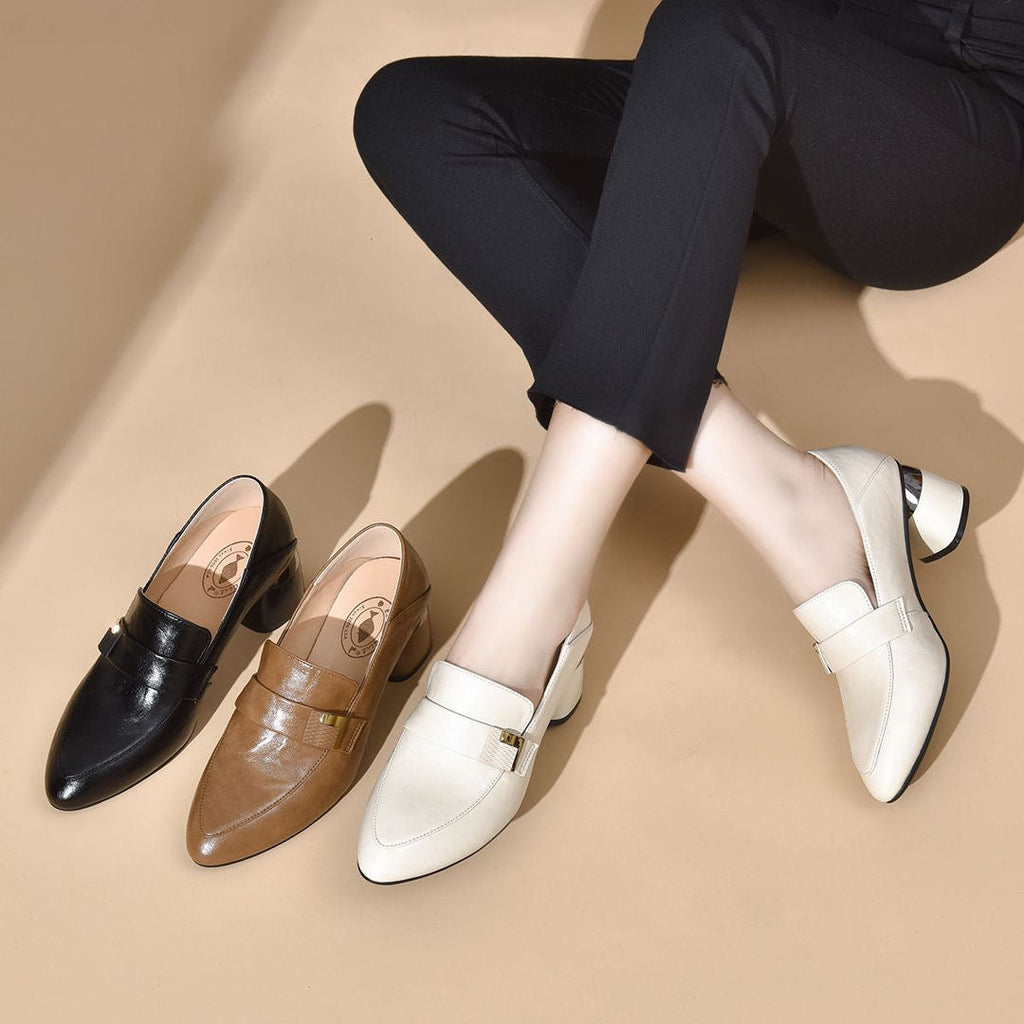 Tacones Altos Cuero Suave Aura Prisma Serenidad, Elegancia y Confort para Todo el Día