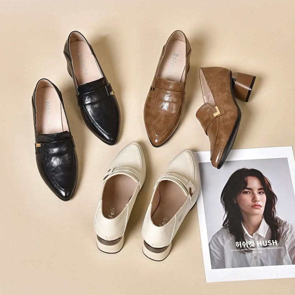 Tacones Altos Cuero Suave Aura Prisma Serenidad, Elegancia y Confort para Todo el Día