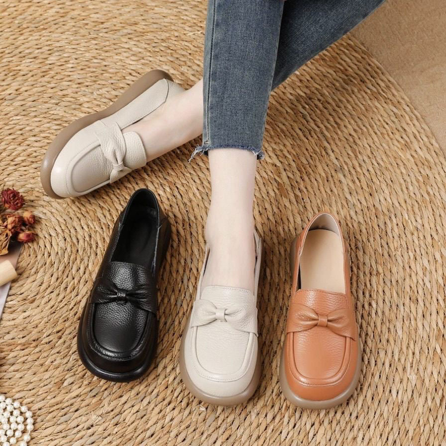 Zapatos Planos Cuero Suave Cielo Prisma Calma, Comodidad y Seguridad Todo el Día