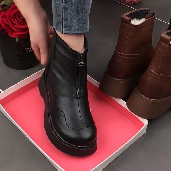 Botas Ortopédicas Cuero Suave Nube Serenidad Camino, Confort Supremo Todo el Día