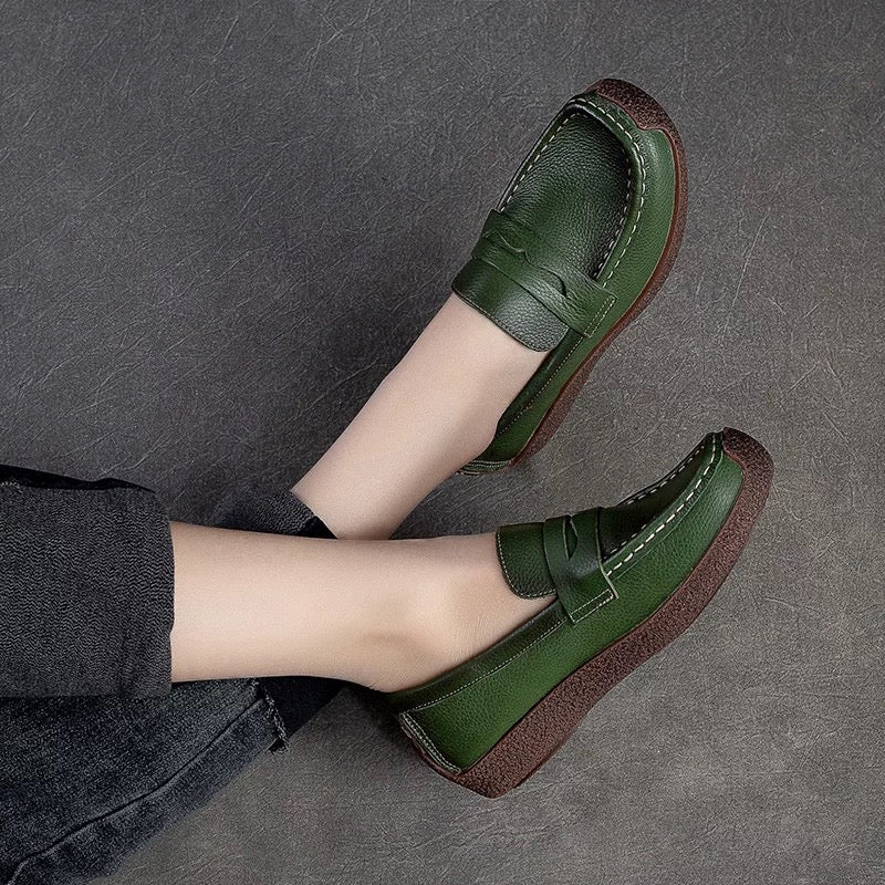 Mocassines Elegantes Cuero Suave Esencia Aurora Vitalidad, Máximo Confort Todo el Día