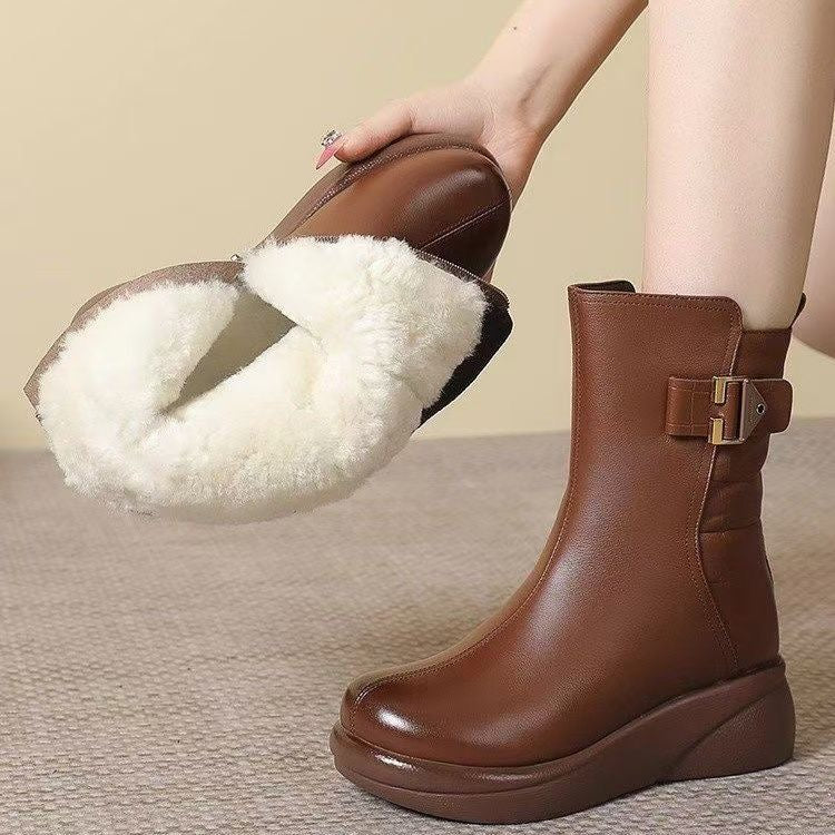 Botines Ortopédicos Cuero Suave Aura Invierno Camino, Calidez y Comodidad Duradera