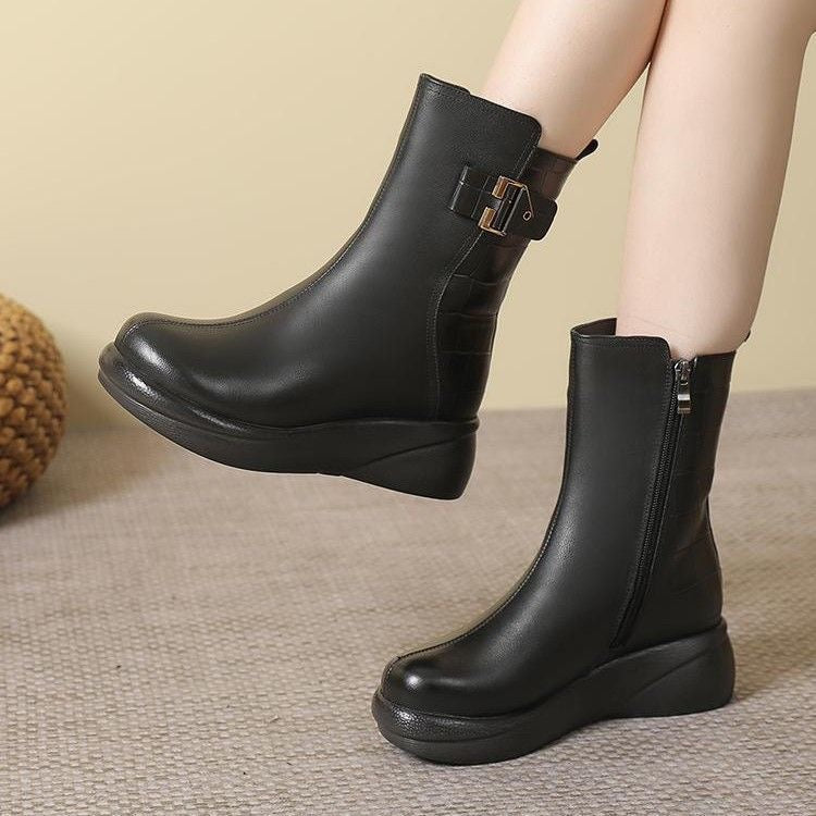 Botines Ortopédicos Cuero Suave Aura Invierno Camino, Calidez y Comodidad Duradera