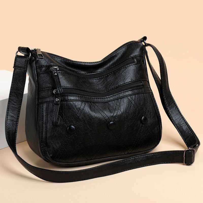 Bolso Casual Cuero Suave Aura Prisma Serenidad, Elegancia Atemporal y Gran Capacidad