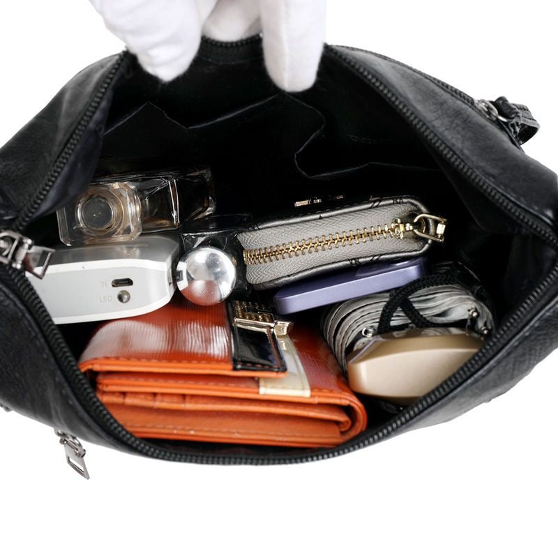 Bolso Casual Cuero Suave Aura Prisma Serenidad, Elegancia Atemporal y Gran Capacidad