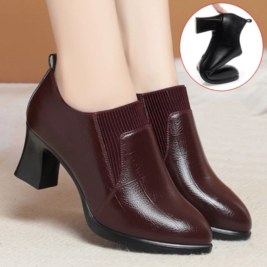 Tacones Altos Cuero Suave Aura Prisma Serenidad, Elegancia y Comodidad Todo el Día