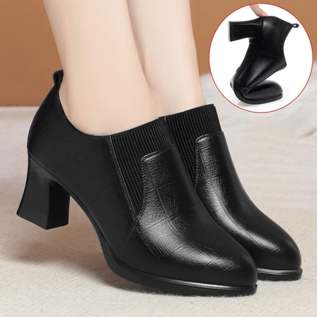 Tacones Altos Cuero Suave Aura Prisma Serenidad, Elegancia y Comodidad Todo el Día