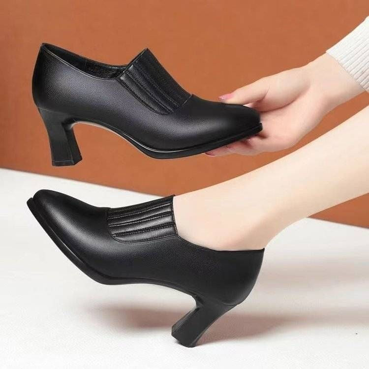 Tacones Altos Cuero Suave Aura Majestad Vértice, Estilo y Confort sin Dolor