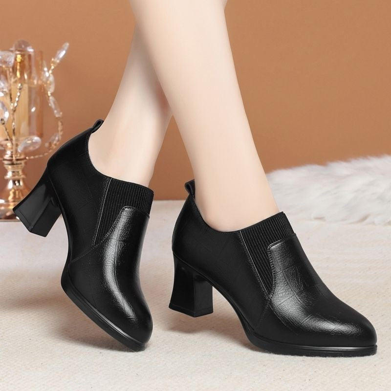 Tacones Altos Cuero Suave Aura Prisma Serenidad, Elegancia y Comodidad Todo el Día