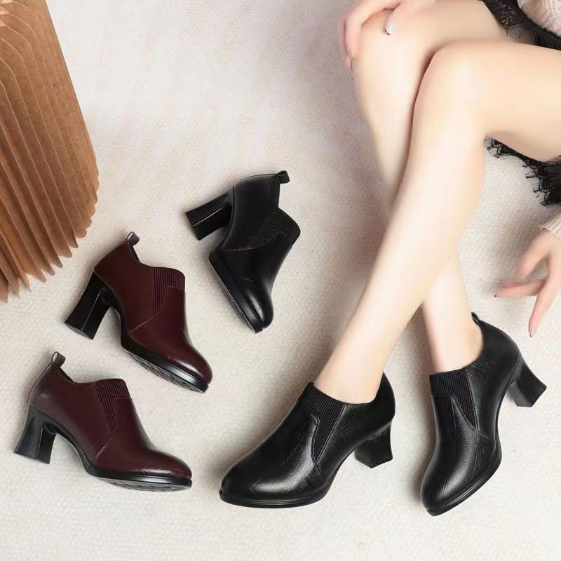 Tacones Altos Cuero Suave Aura Prisma Serenidad, Elegancia y Comodidad Todo el Día