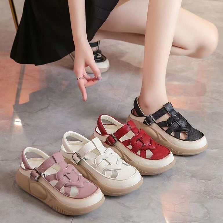 Sandalias de Tacón Cuero Suave Corazón Aura Jazz, Elegancia y Comodidad Todo el Día