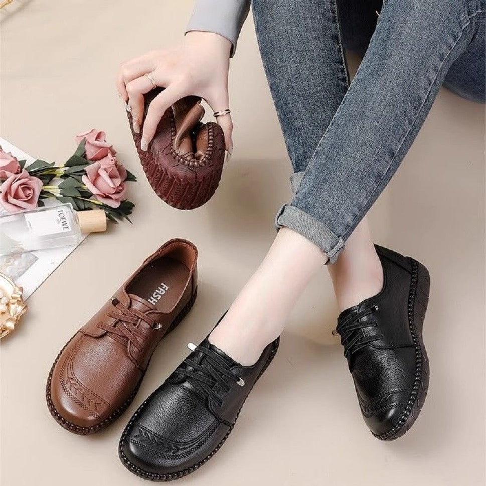 Zapato Casual Cuero Suave Flor Eclipse Serenidad, Comodidad Superior Todo el Día