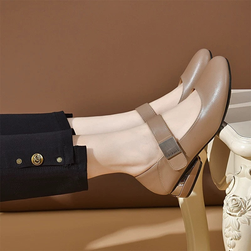 Zapato Plano Cuero Suave Aura Camino Serenidad, Comodidad Superior Todo el Día