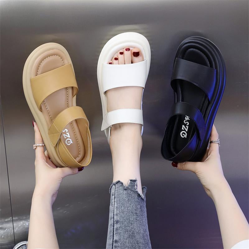 Sandalias Planas Cuero Suave Nube Aura Camino, Comodidad y Postura Mejorada