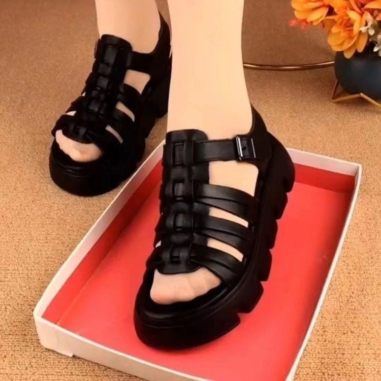 Sandalias de Tacón Cuero Suave Aura Bosque Camino, Soporte Superior y Confort Todo el Día