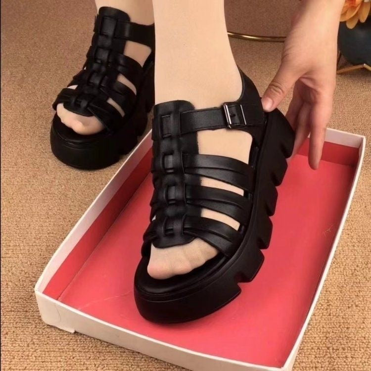 Sandalias de Tacón Cuero Suave Aura Bosque Camino, Soporte Superior y Confort Todo el Día