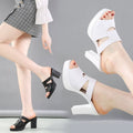 Sandalias de Tacón Cuero Suave Aura Horizonte Jazz, Comodidad y Estilo Todo el Día