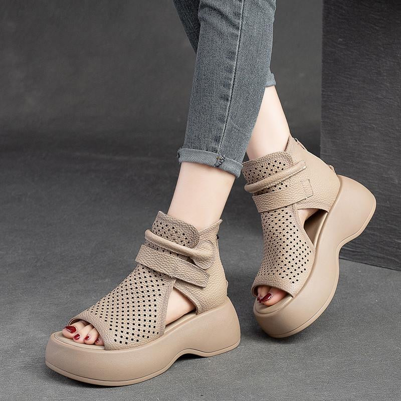 Sandalias de Tacón Cuero Suave Eclipse Serenidad Atlántico, Soporte Anatómico y Comodidad Todo el Día