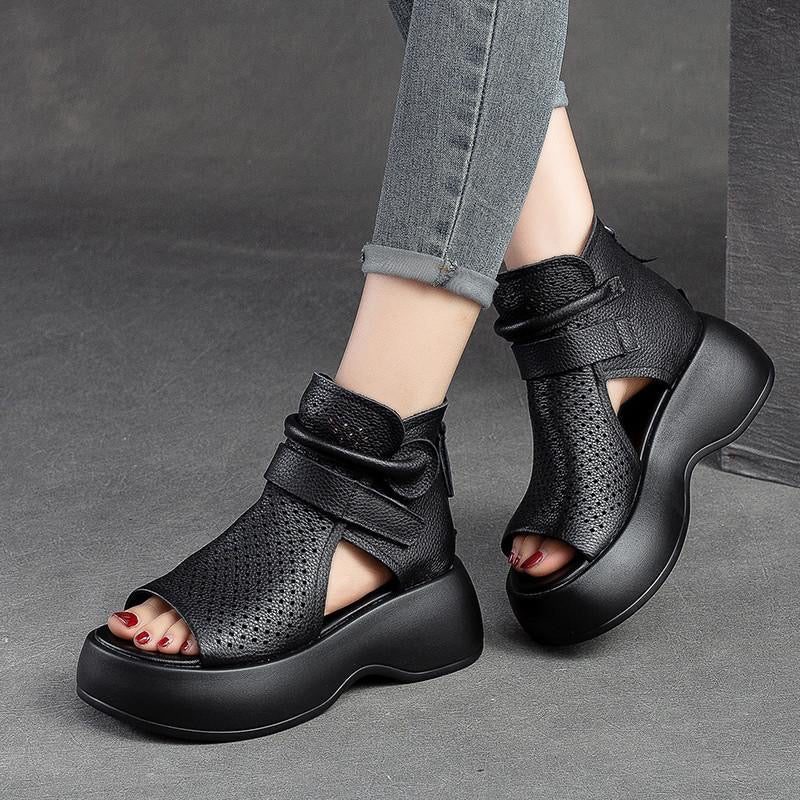 Sandalias de Tacón Cuero Suave Eclipse Serenidad Atlántico, Soporte Anatómico y Comodidad Todo el Día