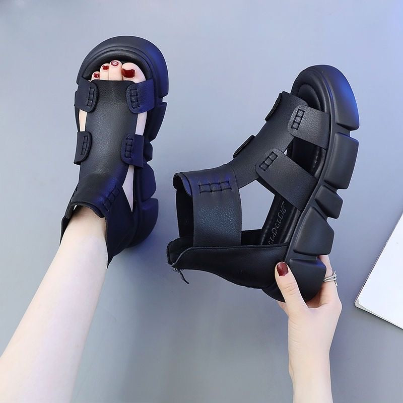 Sandalias de Plataforma Cuero Suave Esencia Jazz Horizonte, Soporte y Comodidad Todo el Día