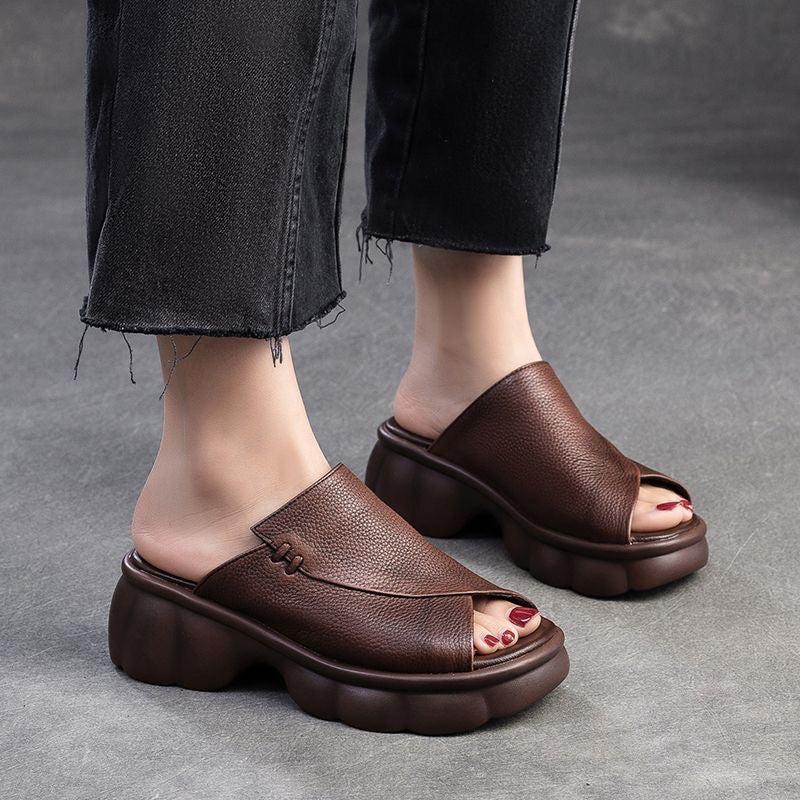 Sandalias de Tacón Cuero Suave Eclipse Armonía Serenidad, Confort y Estilo para Todo el Día