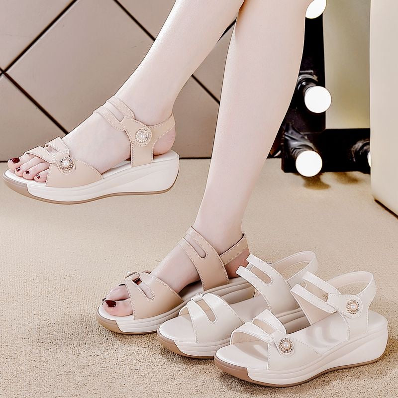 Sandalias Antideslizantes Cuero Suave Aura Horizonte Camino, Postura Saludable Todo el Día