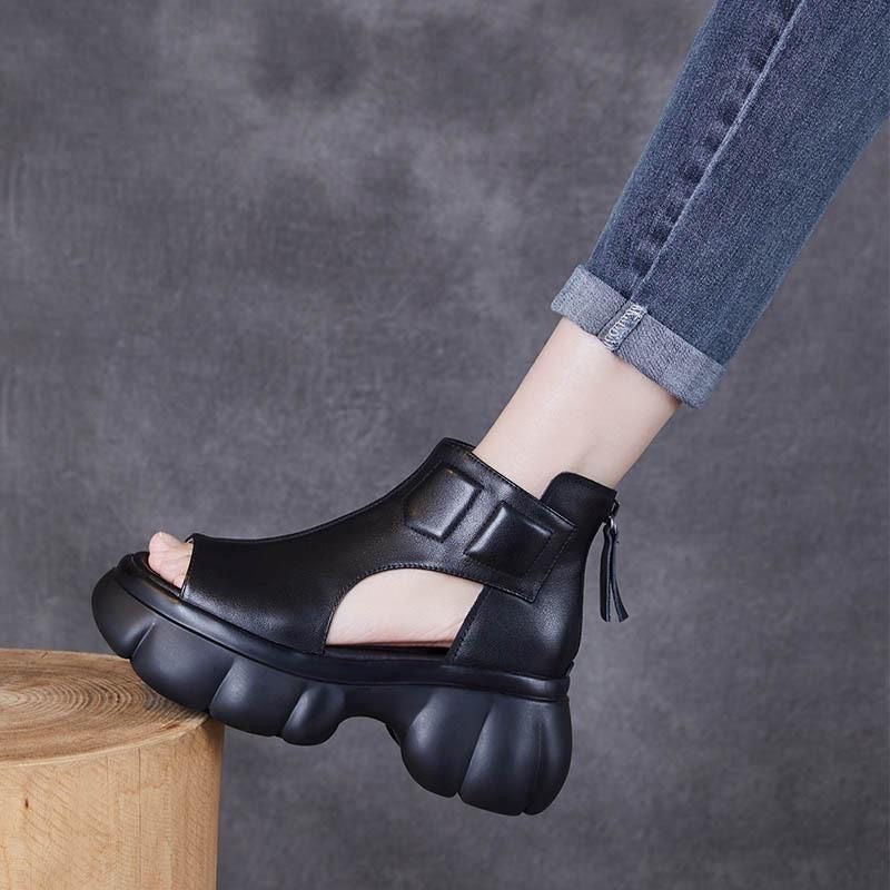 Sandalias de Tacón Cuero Suave Armonía Cumbre Selene, Máxima Comodidad y Estilo Duradero