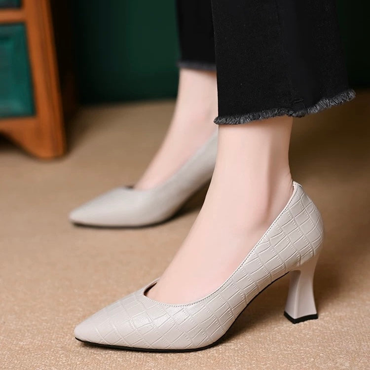 Tacones Altos Cuero Suave Aurora Ímpetu Selene, Elegancia y Bienestar Todo el Día