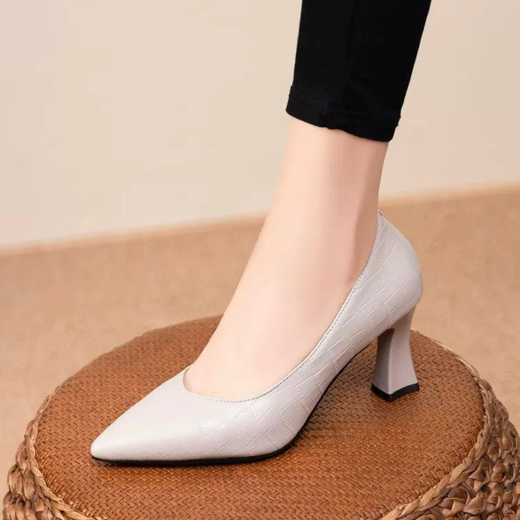 Tacones Altos Cuero Suave Aurora Ímpetu Selene, Elegancia y Bienestar Todo el Día