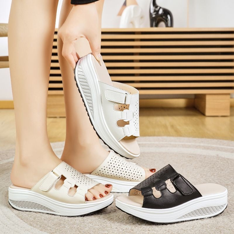 Sandalias de Tacón Cuero Suave Eclipse Atenea Travesía, Confort Anatómico y Estilo para Todo el Día