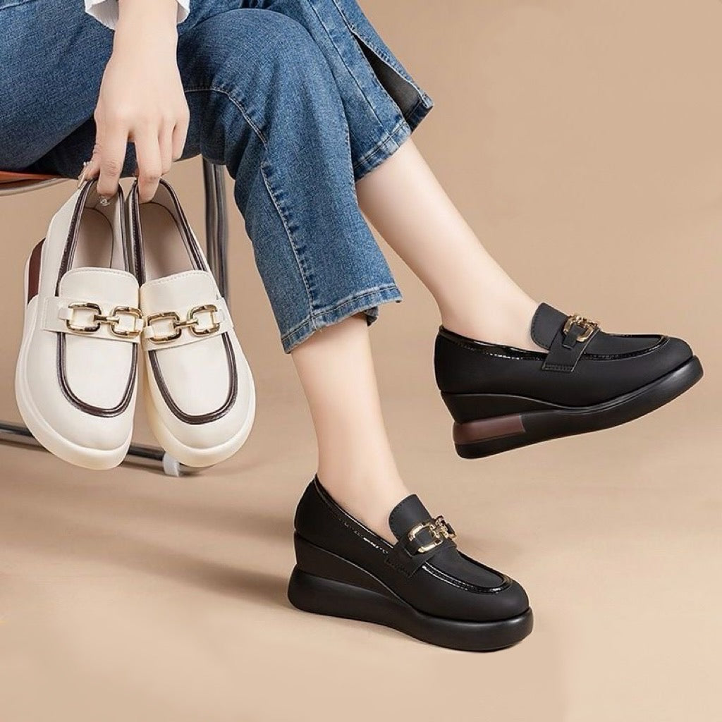 Mocassines Ortopédicos Cuero Suave Aura Camino Armonía, Comodidad Superior Todo el Día