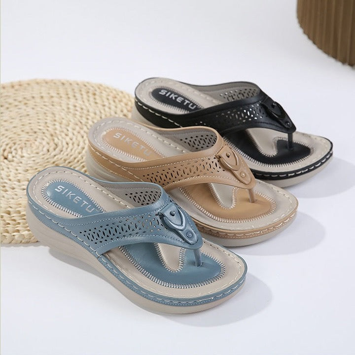 Sandalias Ortopédicas Cuero Suave Eco Aurora Ruta, Corrección Postural y Confort Diario