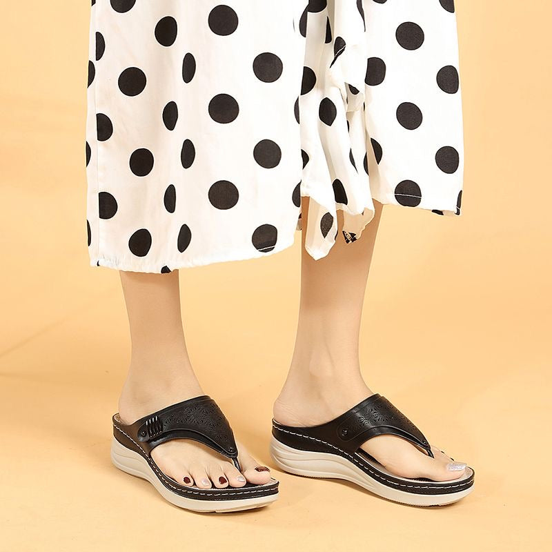 Zapatillas de Tacón Cuero Suave Armonía Selene Travesía, Corrección Postural y Confort Premium