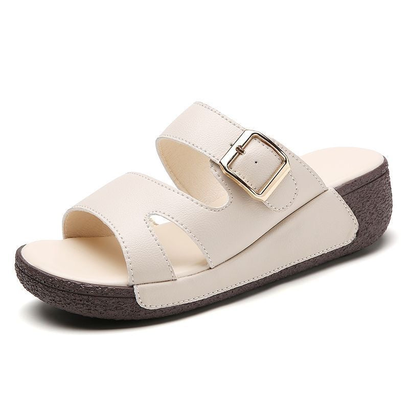 Sandalias de Tacón Plataforma Ergonómica Aura Horizonte Vitalidad, Confort y Corrección Postural