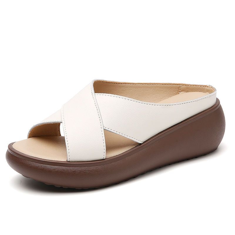 Sandalias de Plataforma Cuero Suave Prisma Serenidad, Postura Saludable y Máximo Confort